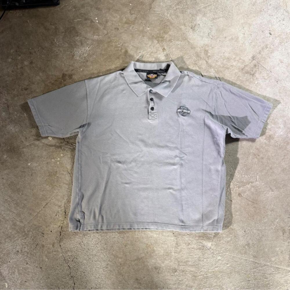 Harley Davidson Grey Polo Shirt